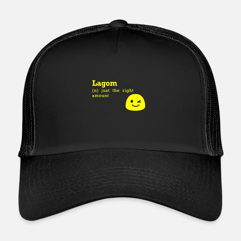 Lagom just the right amount Swedish gift Trucker Cap