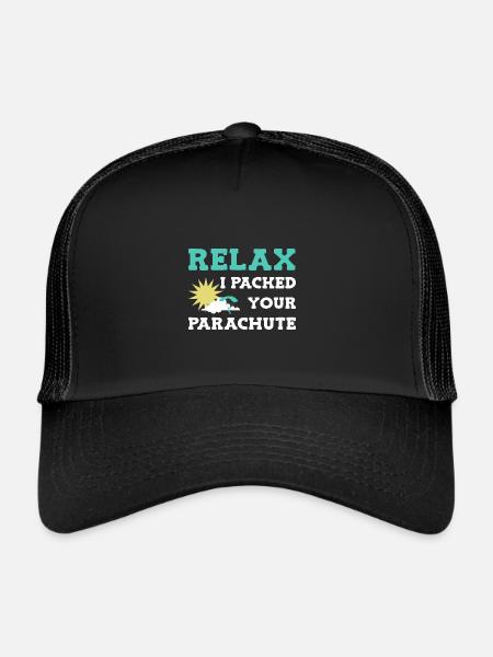 Parachutistes parachutistes parachutés - Casquette trucker  - noir/noir - Devant