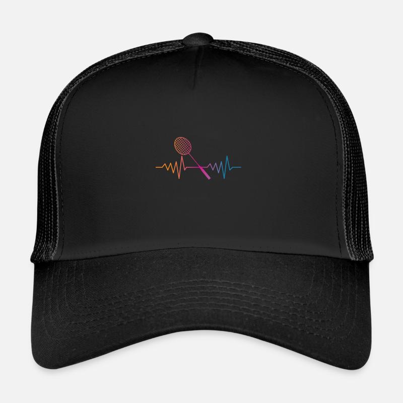 Battement de cœur du badminton Casquette trucker 