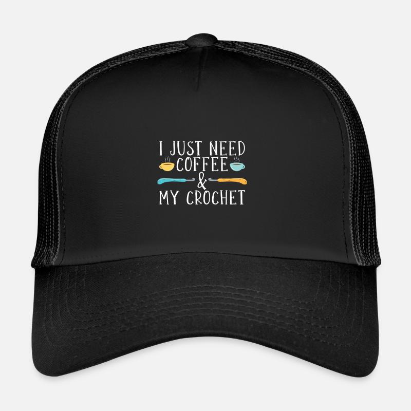 Kaffee & Häkeln - Trucker Cap - Schwarz/Schwarz
