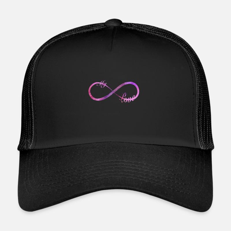 Valentinstag InfinityLove - Trucker Cap - Schwarz/Schwarz
