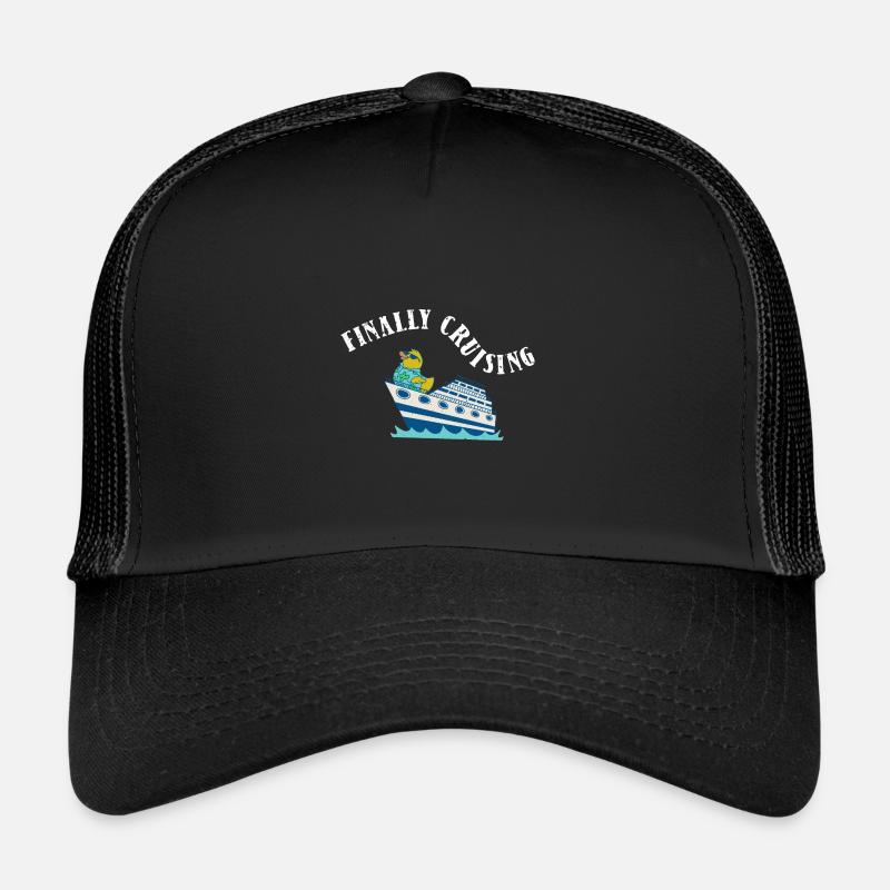 Endlich Kreuzfahrt Kreuzfahrtschiff - Trucker Cap - Schwarz/Schwarz
