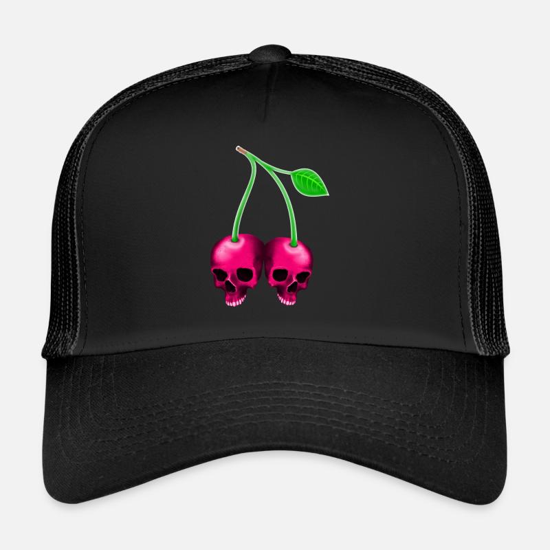 Crâne Cherry Pink Casquette trucker 