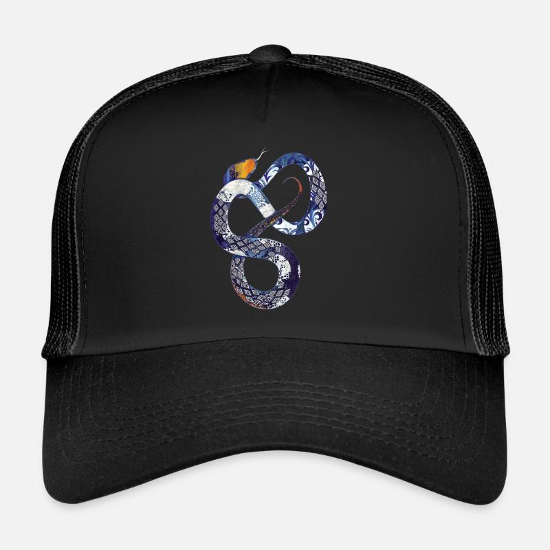 wunderschöne blaue Korallenschlange Trucker Cap