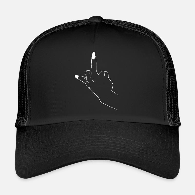 middle finger Trucker Cap