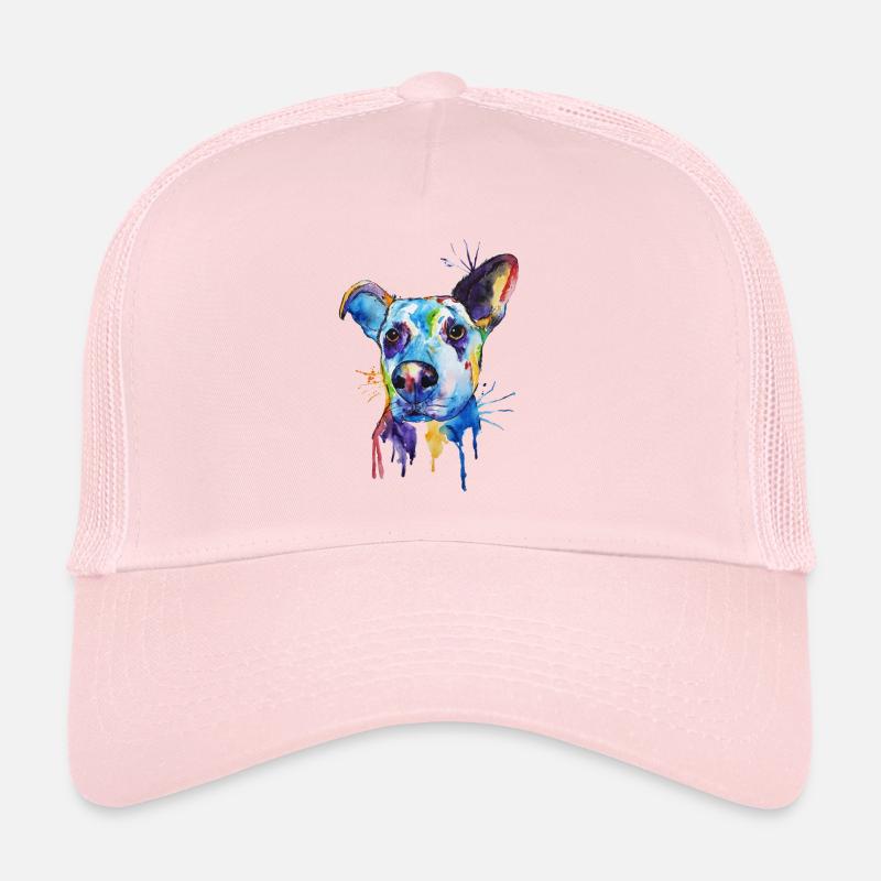 Conception d'art aquarelle de chien Casquette trucker 
