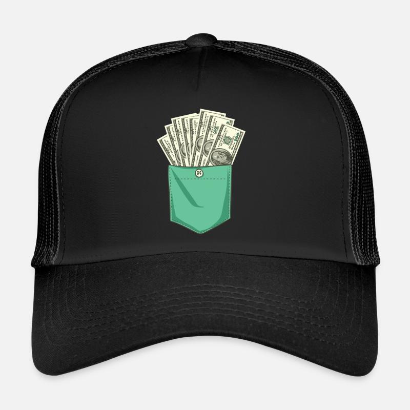 Dollar pocketSource - Trucker Cap - Schwarz/Schwarz