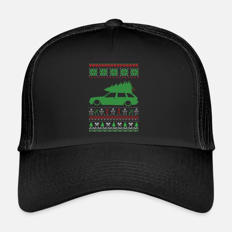 Pull laid de Noël - Casquette trucker  - noir/noir