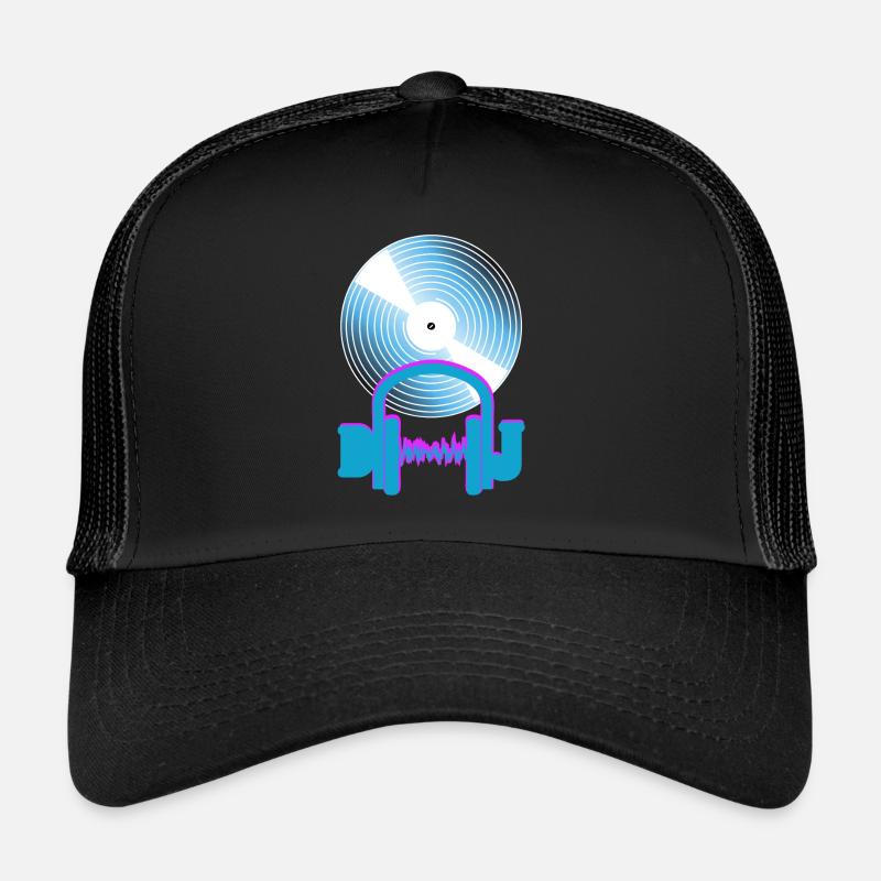 dj - Casquette trucker  - noir/noir