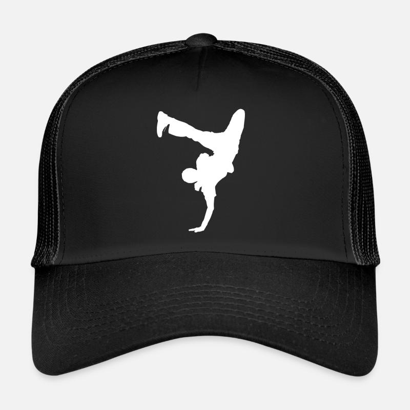 Breakdancer Handstand Geschenk Kinder Breakdancing - Trucker Cap - Schwarz/Schwarz