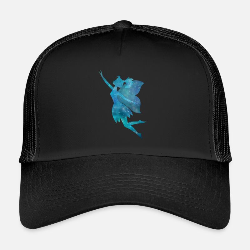 Fairy Galaxy Silhouette Türkis Trucker Cap