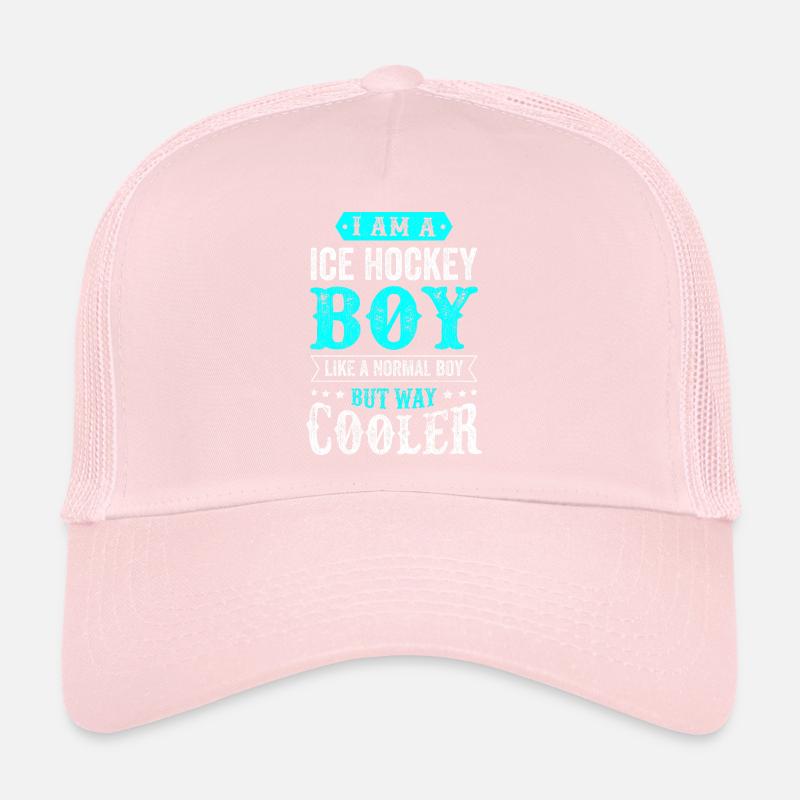 Ice Hockey Boy Eishockey Junge Mann Spruch Trucker Cap