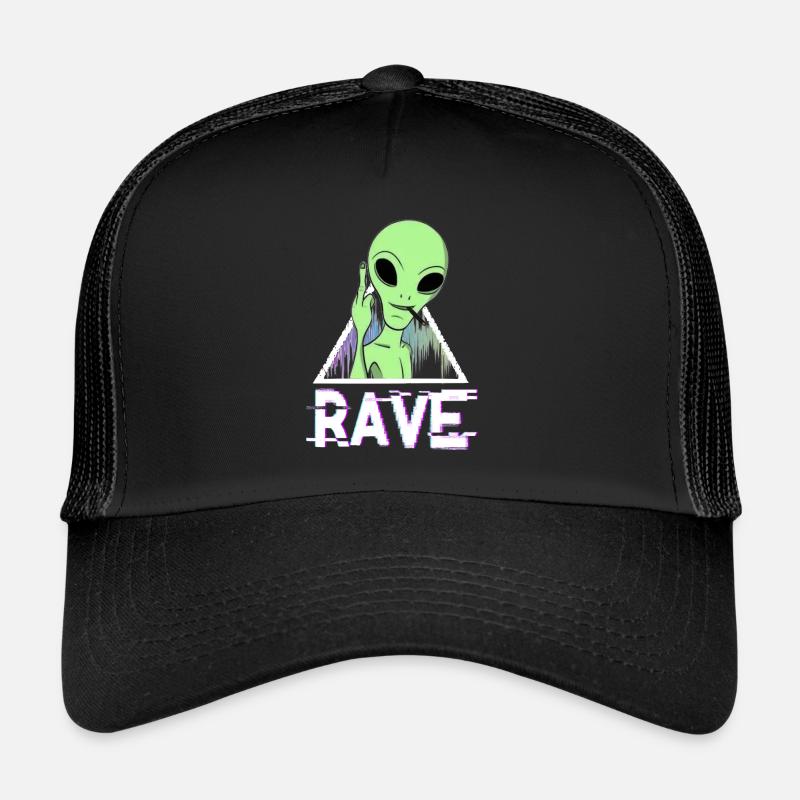 Rave - Trucker Cap - Schwarz/Schwarz