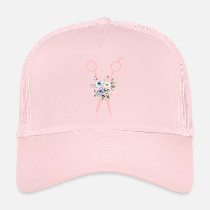 Scissors Flowers Trucker Cap