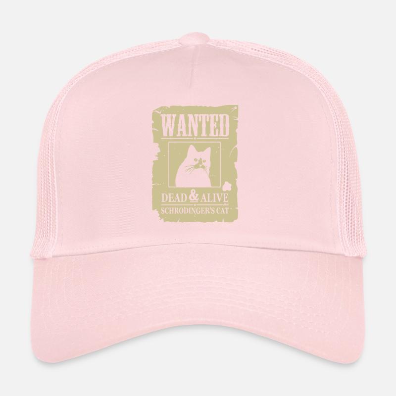 Chat Schrodinger recherché mort et vivant Casquette trucker 