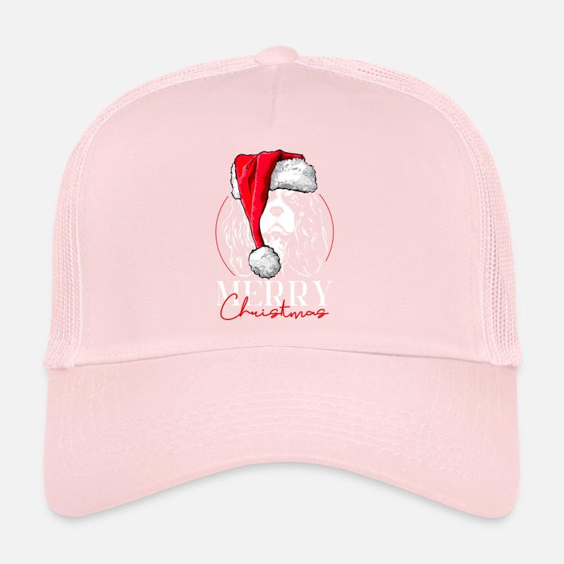Santa CAVALIER KING CHARLES ÉPAGNEUL Noël Casquette trucker 