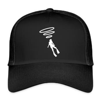 Female diver white - Trucker Cap - black/black - Front