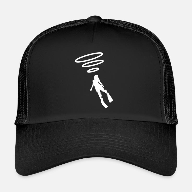 Female diver white Trucker Cap