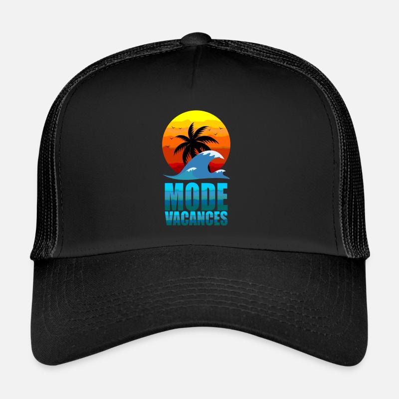 Mode Vacances - Casquette trucker  - noir/noir