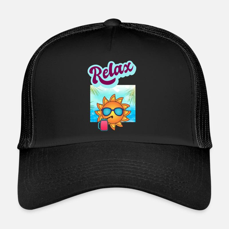 DETENTE RELAXATION - Casquette trucker  - noir/noir