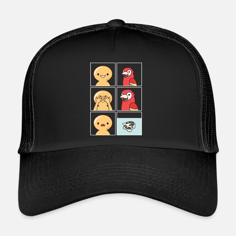 Conception de fientes de perroquets pour les propriétaires de perroquets Casquette trucker 