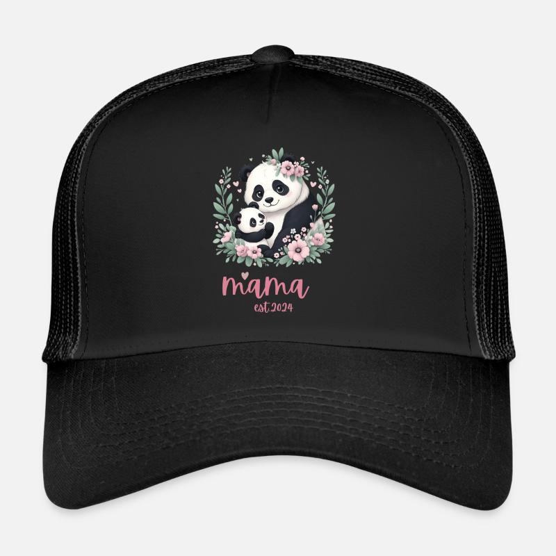 Mama est 2024 I Panda Bear Maman I Première fois maman Casquette trucker 