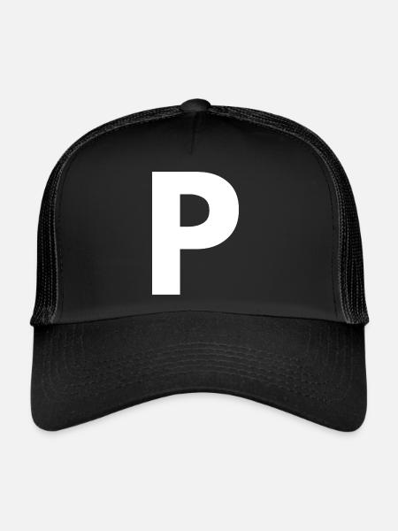 P - Trucker Cap - black/black