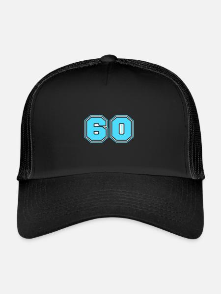 Numéro 60 - Casquette trucker  - noir/noir - Devant