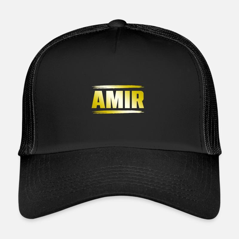 Amir - Casquette trucker  - noir/noir
