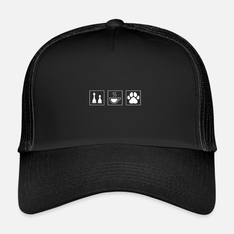Joueur d’échecs Échecs - Casquette trucker  - noir/noir