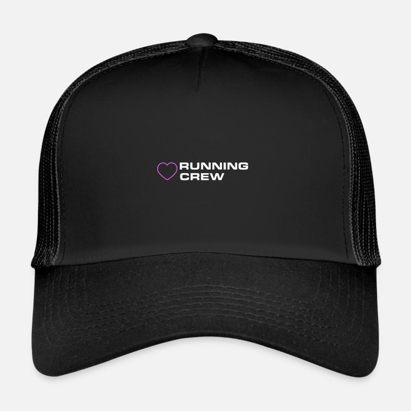Running Crew - Trucker Cap - Schwarz/Schwarz