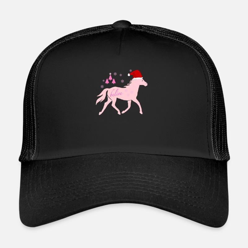 Ein Pferd zu Weihnachten - Trucker Cap - Schwarz/Schwarz