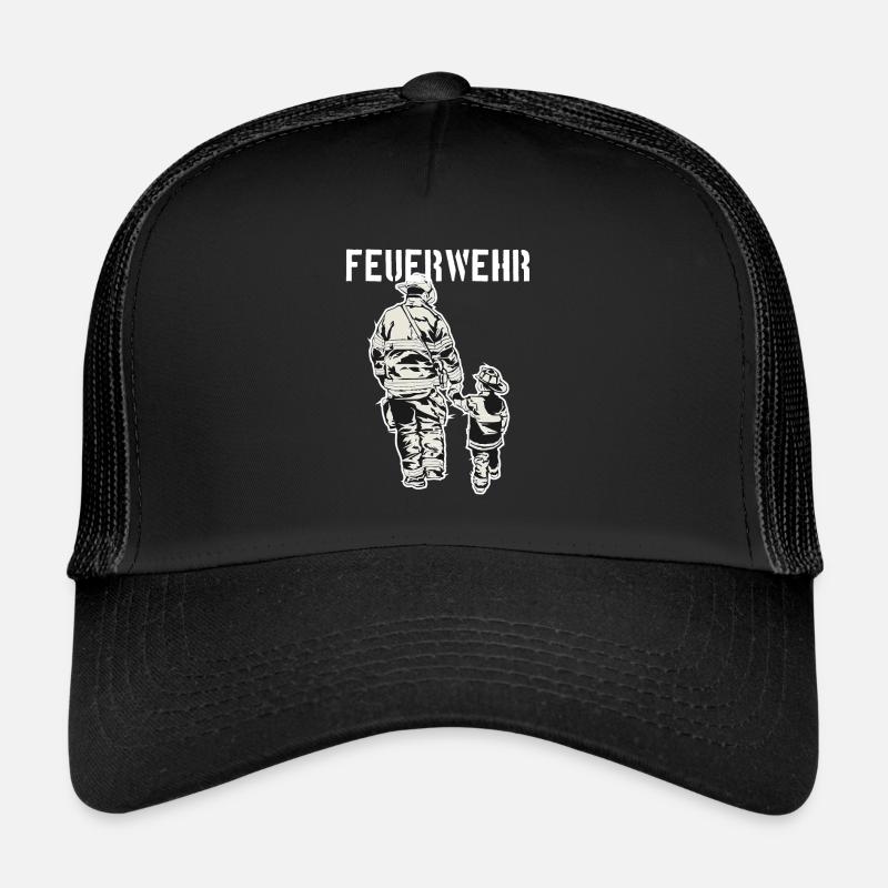 Feuerwehr - Trucker Cap - Schwarz/Schwarz