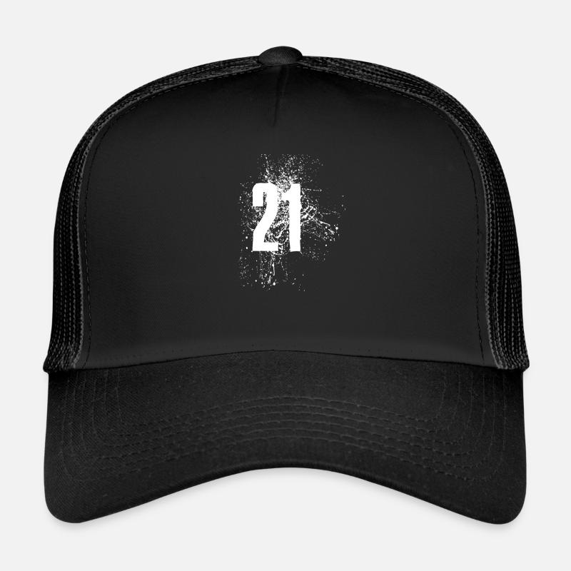 21 Jahre Geburtstag - Trucker Cap - Schwarz/Schwarz