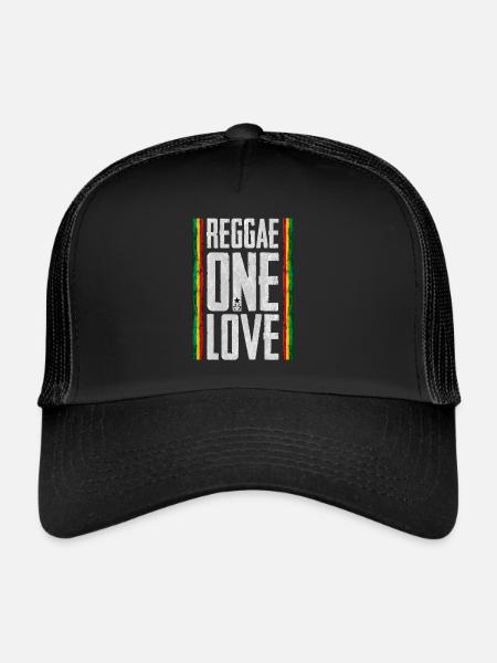reggae one love - Trucker Cap - black/black - Front