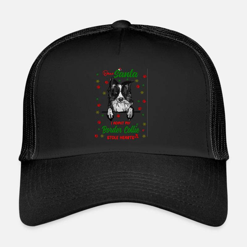 Border Collie Hund Weihnachten Hunderasse Trucker Cap
