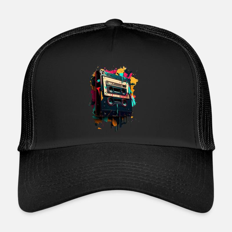 Retro Mixtape - Trucker Cap - black/black