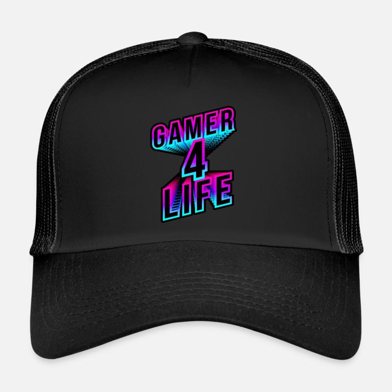 Gamer 4 Life neon 3d Trucker Cap