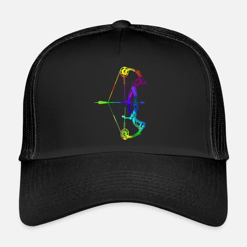 Tir à l’arc Arc-en-ciel Couleurs Polygone Sport Casquette trucker 