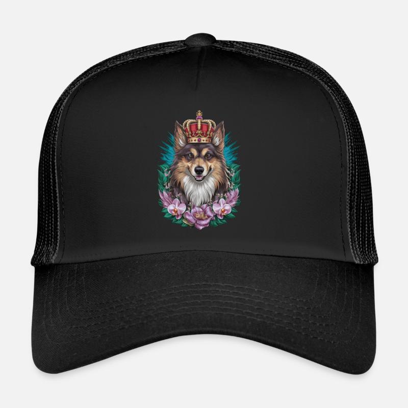 Chien d’élan norvégien dans la conception de bande dessinée Casquette trucker 