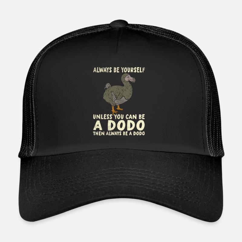 Dodo | Soyez vous-même | Soyez un dodo - Casquette trucker  - noir/noir