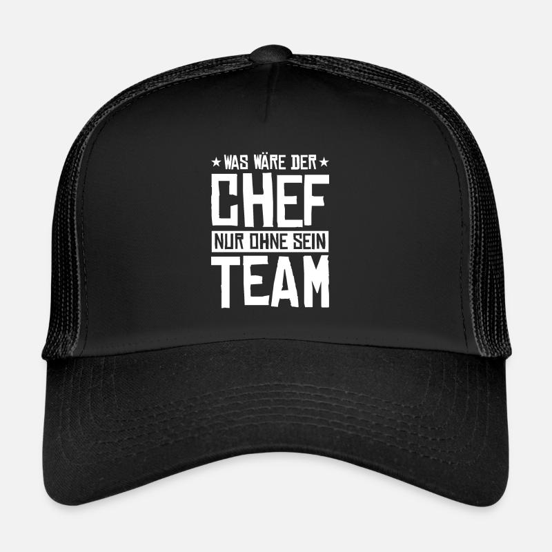 Geschäftsführer Mitarbeiter Team Chef - Trucker Cap - Schwarz/Schwarz