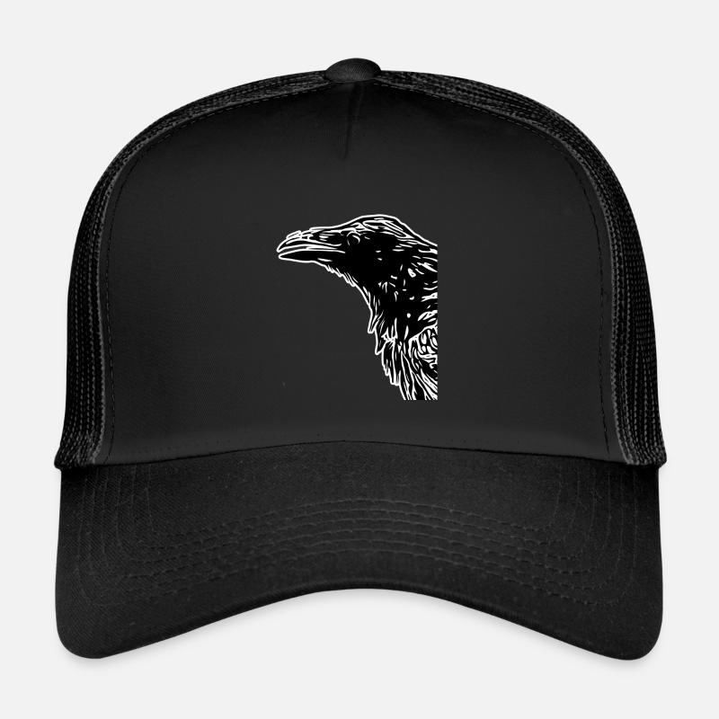 Krähen - Trucker Cap - Schwarz/Schwarz