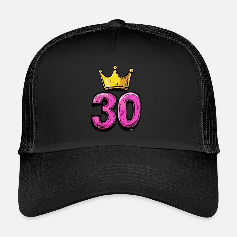 Couronne de maillot à 30 chiffres Casquette trucker 