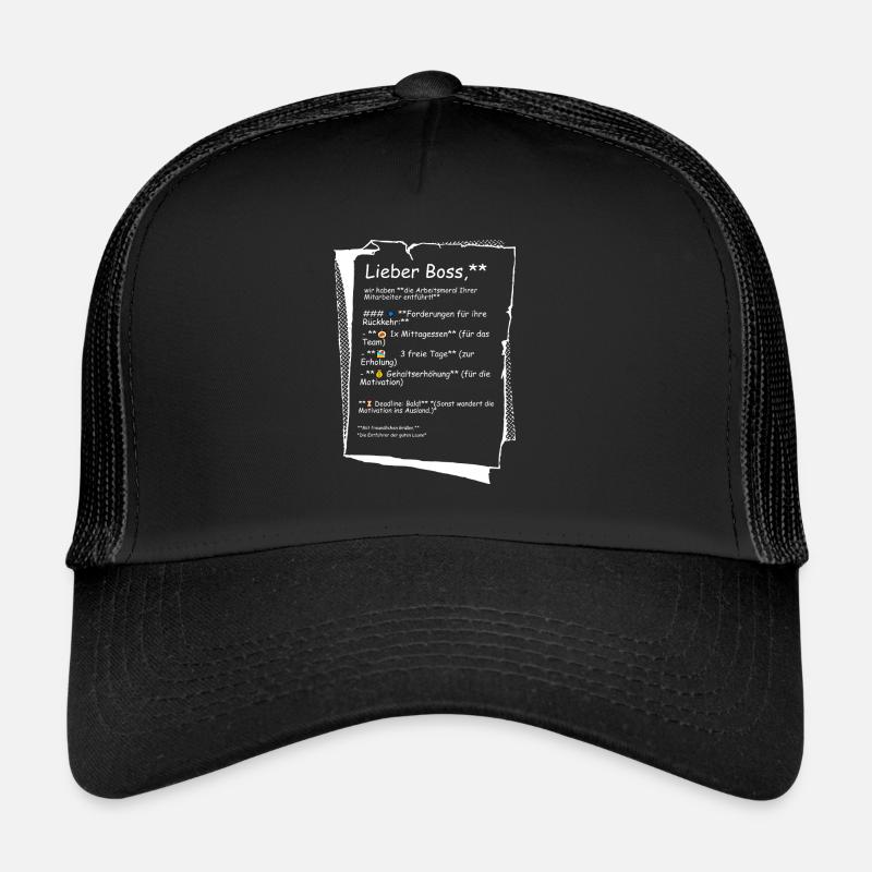 Éthique de travail Casquette trucker 