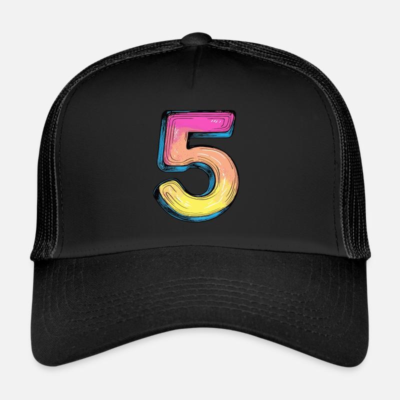 5 Zahl Comic Trucker Cap