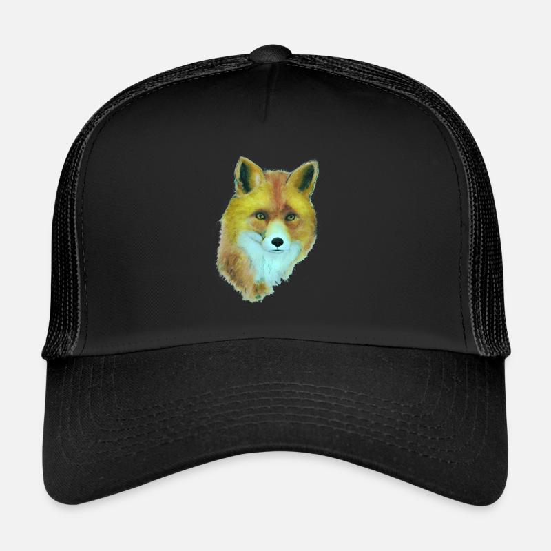 renard - Casquette trucker  - noir/noir