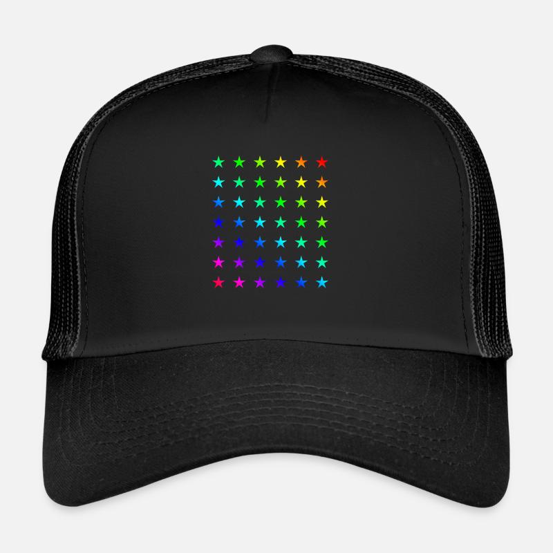 Étoiles arc en ciel arc en ciel drapeau drapeau drapeau Casquette trucker 