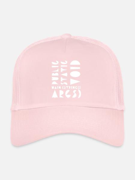 public static void - Trucker Cap - pale pink - Front