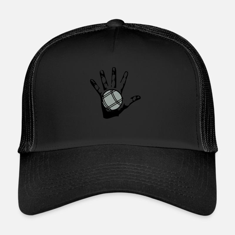 Petanque Ball Hand hand1 - Trucker Cap - Schwarz/Schwarz